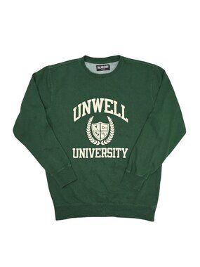 Call Her Daddy Unwell University Crewneck Sweatshirt in Forest Green